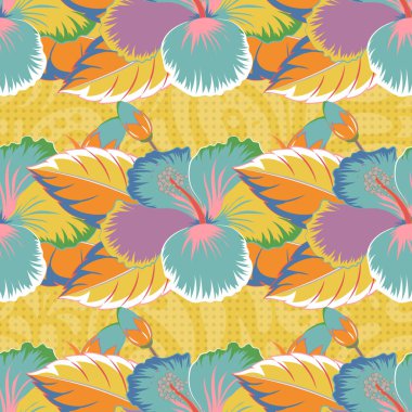 Renksiz çiçek vektör deseni 