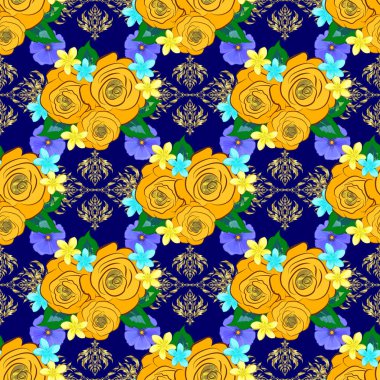 Renksiz çiçek vektör deseni 