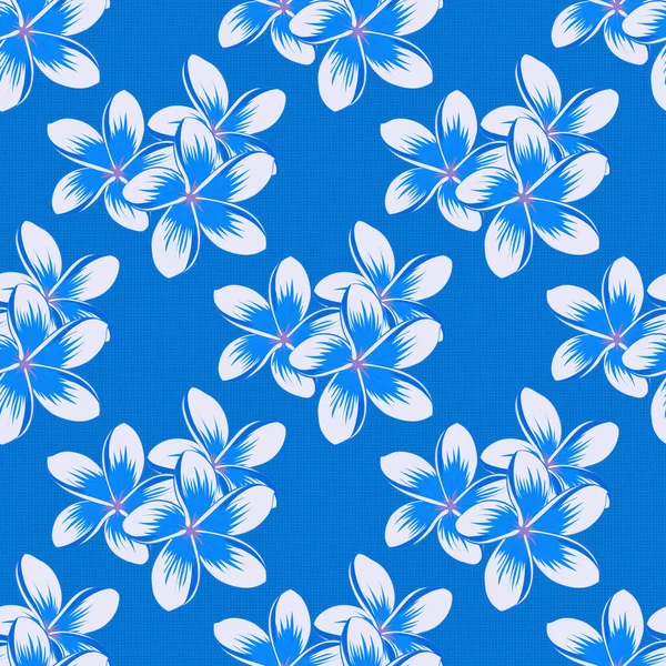 Hermosa Textura Vectorial Modelo Sin Costuras Con Flores Plumeria Linda — Archivo Imágenes Vectoriales