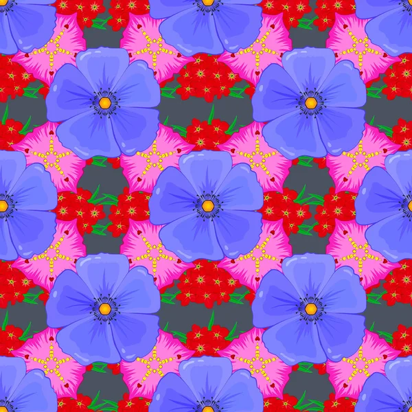 Couleur Motif Vecteur Floral Sans Couture — Image vectorielle