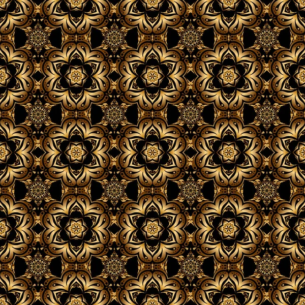 Золотая Текстура Абстрактный Геометрический Эскиз Бесшовный Геометрический Рисунок Геометрическая Форма — стоковый вектор