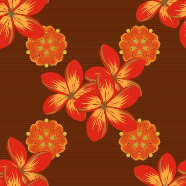 Renksiz çiçek vektör deseni 