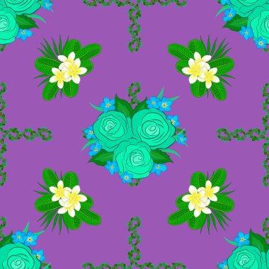 Renksiz çiçek vektör deseni çizimi