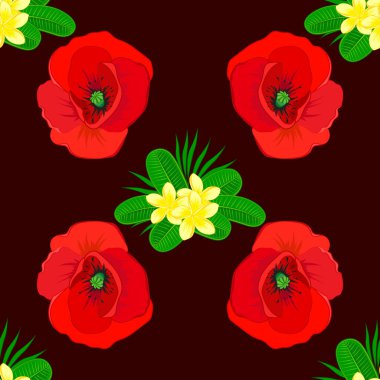 Renksiz çiçek vektör deseni 