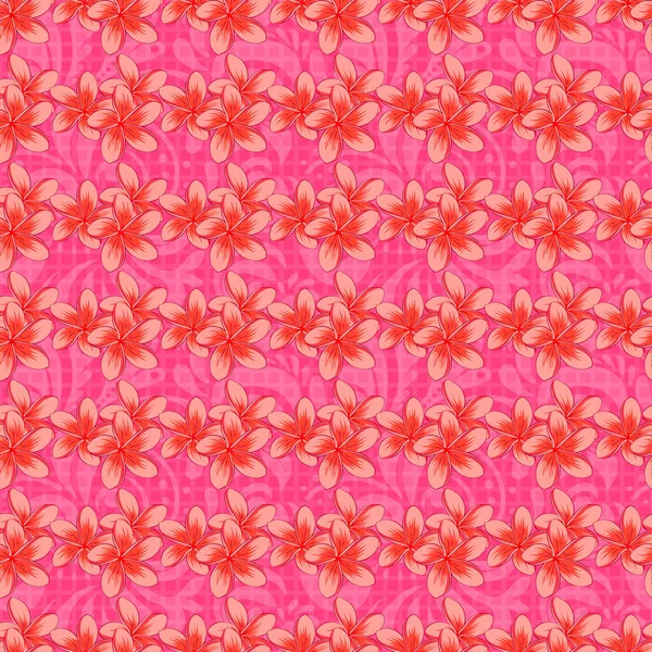 Illustration Vectorielle Aquarelle Douce Impression Fleurs Plumeria Motif Sans Couture — Image vectorielle