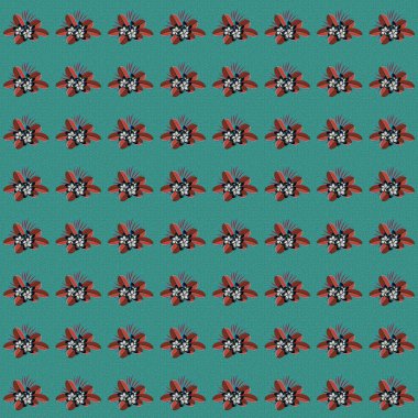 Renksiz çiçek vektör deseni 