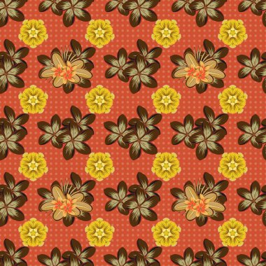 Renksiz çiçek vektör deseni 