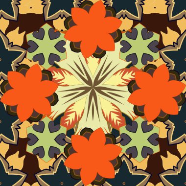 Renksiz çiçek vektör deseni 