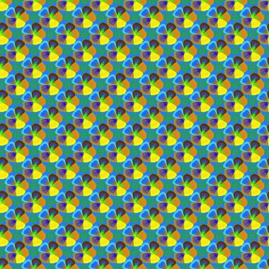 Dekoratif yaz kozmosuyla kusursuz desen kahverengi, mavi ve yeşil renkler, suluboya vektör çizimi.