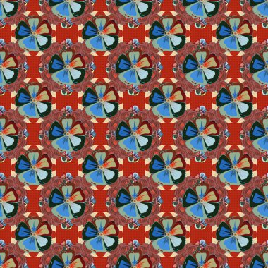 Renksiz çiçek vektör deseni 