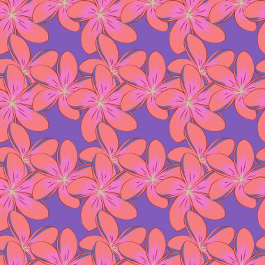 Mor, pembe ve kırmızı renkli moda baskı. Enfes bir desen, çiçekli suluboya bir eskiz, klasik tarzda. Çiçeklerle suluboya kusursuz desen. Dekorasyon ve tasarım için güzel desen.