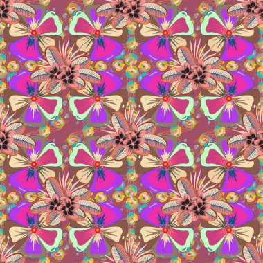 Renksiz çiçek vektör deseni 