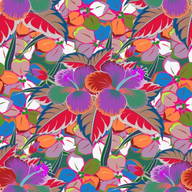 Renksiz çiçek vektör deseni 