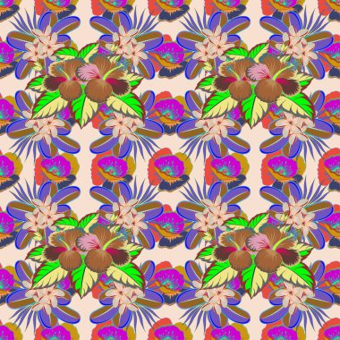 Eski bir çiçek süsü. Soyut klasik dikişsiz desen