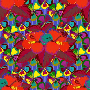 Renksiz çiçek vektör deseni 