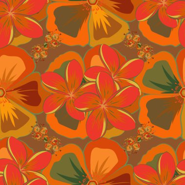 Renksiz çiçek vektör deseni 