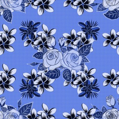 Eski bir çiçek süsü. Soyut klasik dikişsiz desen