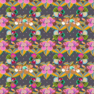 Renksiz çiçek vektör deseni 