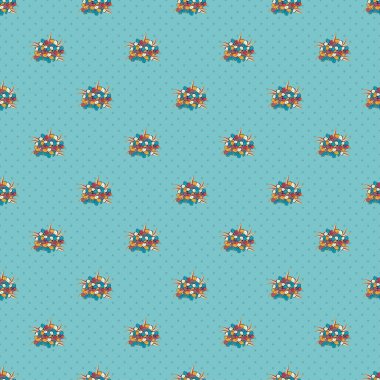 Renksiz çiçek vektör deseni 