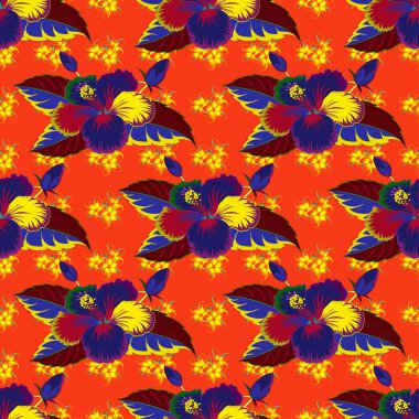 Renksiz çiçek vektör deseni 