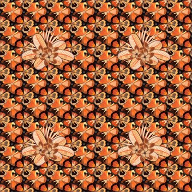 Renksiz çiçek vektör deseni 