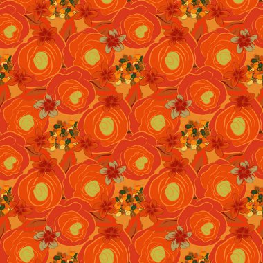 Renksiz çiçek vektör deseni 