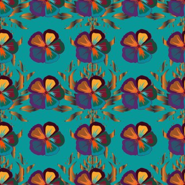 Eski bir çiçek süsü. Soyut klasik dikişsiz desen