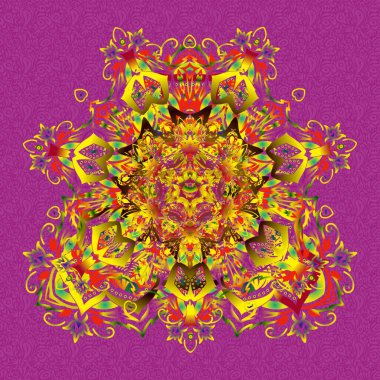 Renksiz çiçek vektör deseni 