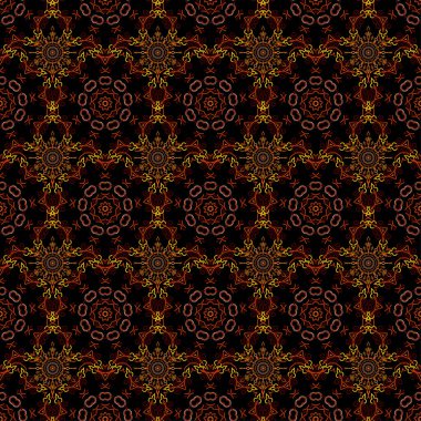 Vektör duvar kağıdı. İple bağlanmış balık ağı deseni yeşil, kahverengi ve kırmızı renklerde..