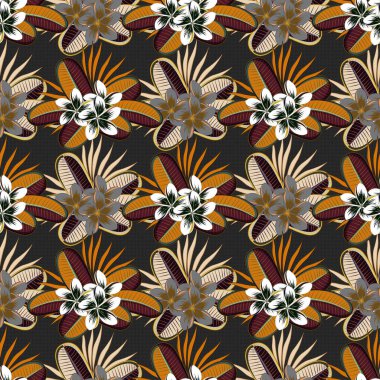 Eski bir çiçek süsü. Soyut klasik dikişsiz desen