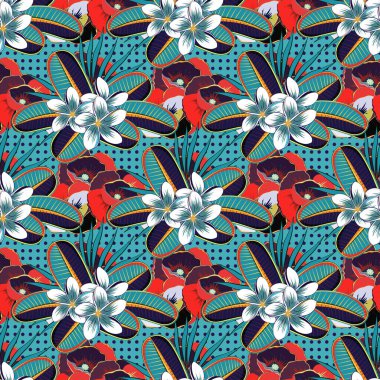 Renksiz çiçek vektör deseni 