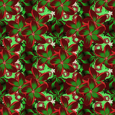 Renksiz çiçek vektör deseni 