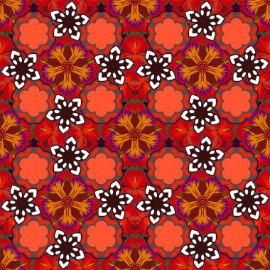 Renksiz çiçek vektör deseni 