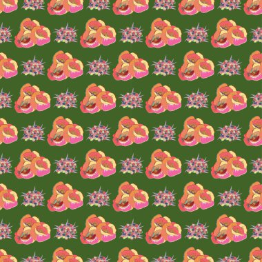 Renksiz çiçek vektör deseni 