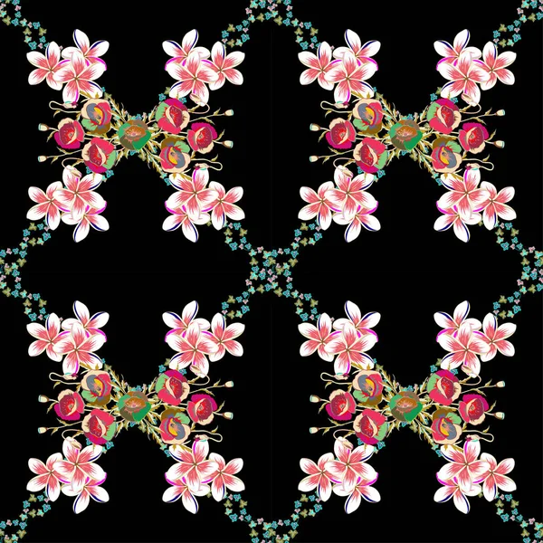 Ornamento Floral Vintage Padrão Sem Costura Clássico Abstrato — Vetor de Stock