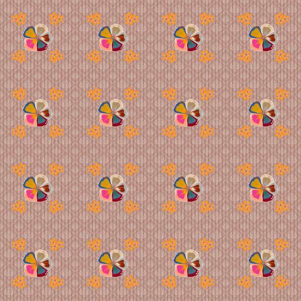 Flower illustration. Seamless pattern with floral motif. Seamless floral pattern with flowers, watercolor.