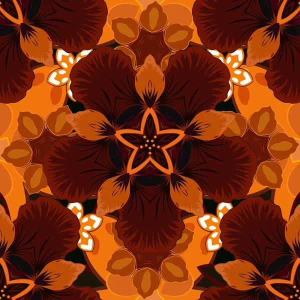 Couleur Motif Vecteur Floral Sans Couture — Image vectorielle