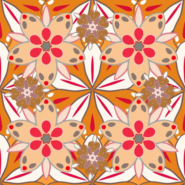 Couleur Motif Vecteur Floral Sans Couture — Image vectorielle