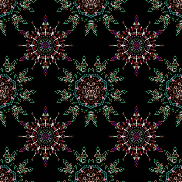 Adorno Floral Vintage Patrón Clásico Abstracto Sin Costura — Vector de stock