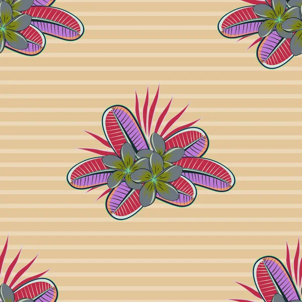 Illustration Vectorielle Motif Floral Vintage Sans Couture Dans Les Couleurs — Image vectorielle