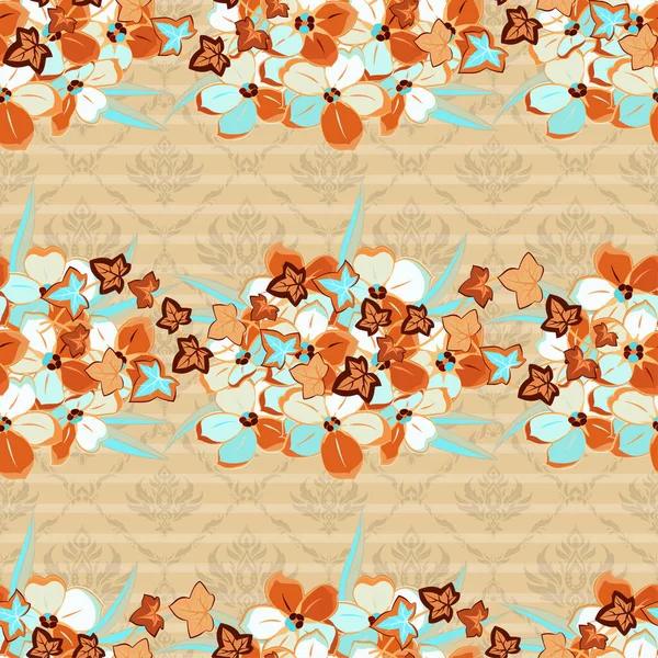 Couleur Motif Vecteur Floral Sans Couture — Image vectorielle