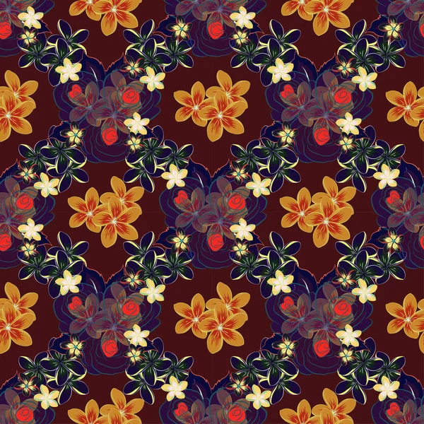 老式花卉装饰品 经典无缝模式 — 图库矢量图片