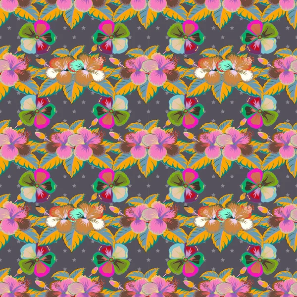 Couleur Motif Vecteur Floral Sans Couture — Image vectorielle