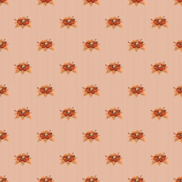 Modelo Sin Costuras Colores Naranja Marrón Beige Vector Vintage Sin — Vector de stock