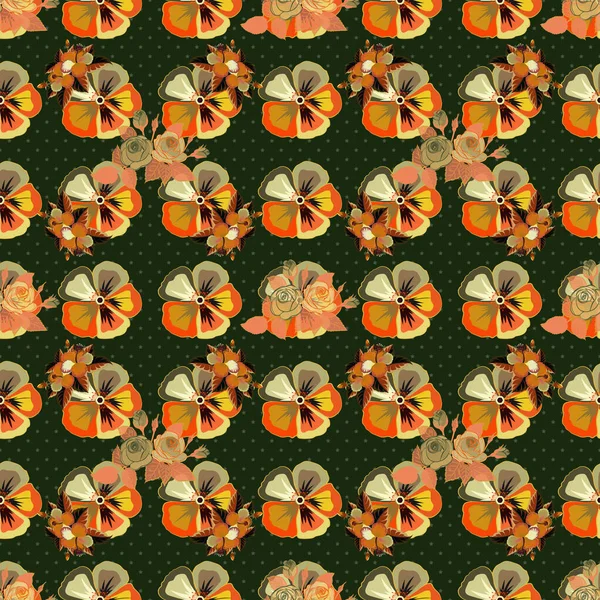 Κλασσικό Στολίδι Λουλουδιών Αφηρημένο Κλασικό Μοτίβο Χωρίς Ραφή — Διανυσματικό Αρχείο