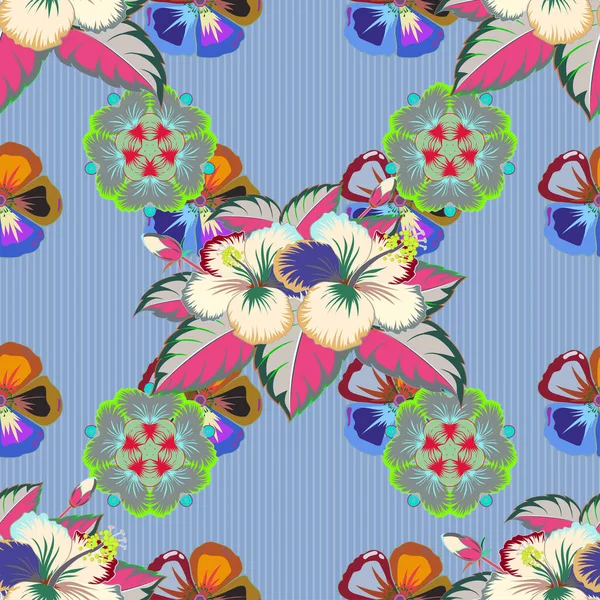 Couleur Motif Vecteur Floral Sans Couture — Image vectorielle