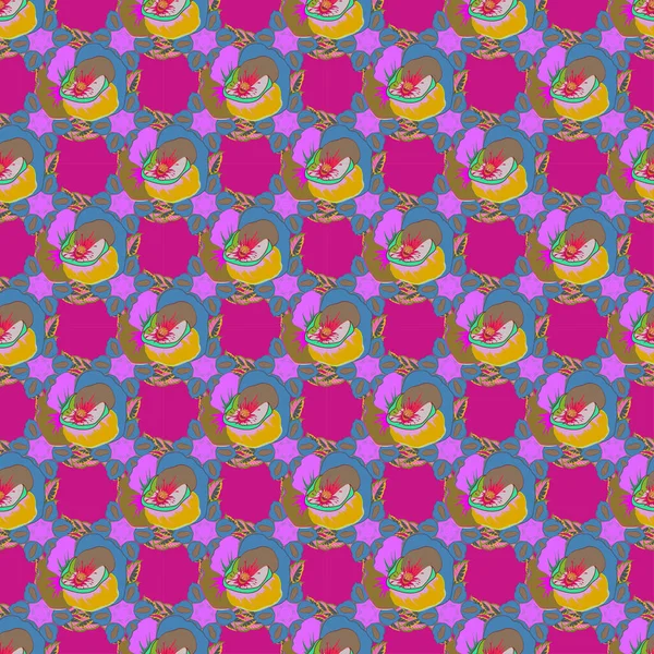 Couleur Motif Vecteur Floral Sans Couture — Image vectorielle