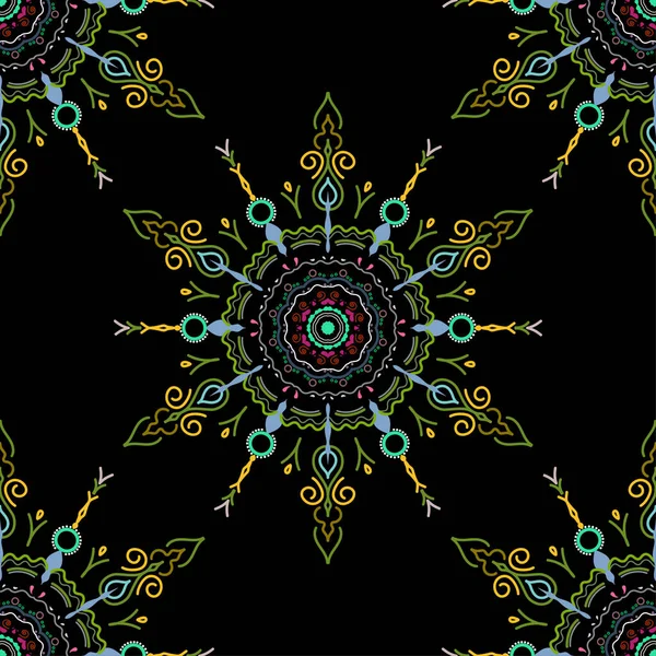 グレー ニュートラル抽象的な花の装飾 抽象的な装飾要素のベクトルシームレスなパターン — ストックベクタ