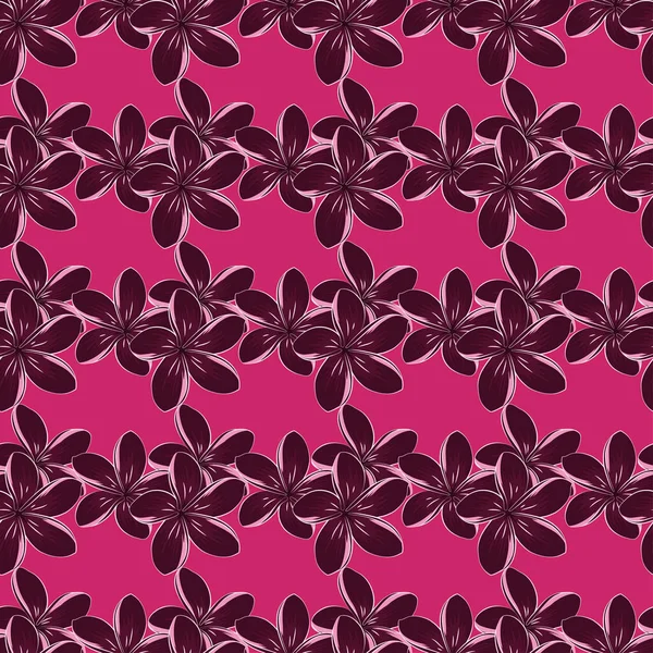 Modèle Sans Couture Vectoriel Élégance Abstraite Avec Des Fleurs Plumeria — Image vectorielle