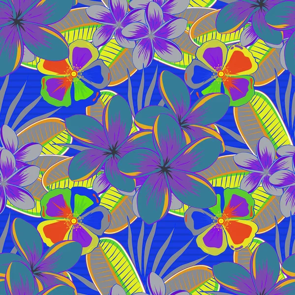 Impression Florale Motif Moderne Sans Couture Floral Bigarré Dans Les — Image vectorielle